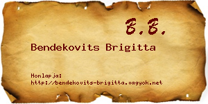 Bendekovits Brigitta névjegykártya